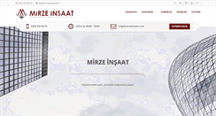 Desktop Screenshot of mirzeinsaat.com